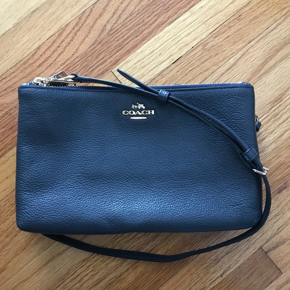 Coach Navy Crossbody Purse Bag Clutch